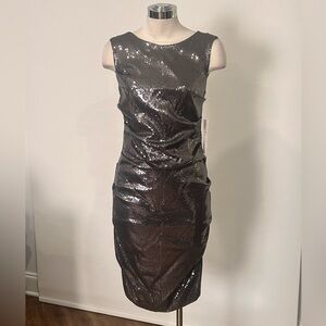 Nicole Miller Shimmering Silver Midi Dress
New with SAMPLE TAG